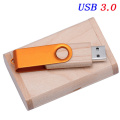 Wood clip 3.0 usb turn environmental protection maple usb flsash drive peach free lettering bamboo swivel Walnut Usb flash drive